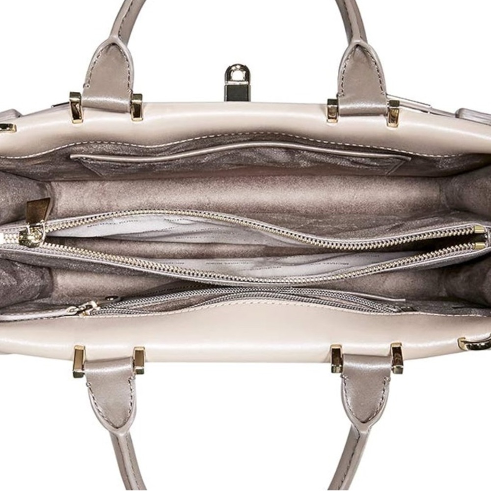 Michael Kors Tatiana Medium Leather Satchel- Turffle/Mushroom NWOT MSRP: $398.00 - Picture 15 of 15